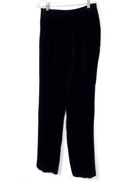 Worldly Things Black Velvet Pants Made In Italy Size 18 70a